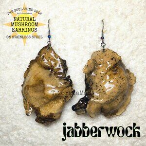 Jabberwock Natural Mushroom Earrings
